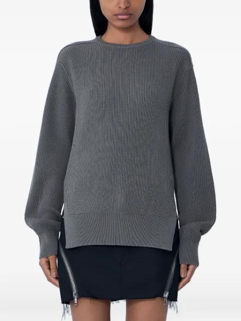 ribbed crewneck knit sweater by RICK OWENS
