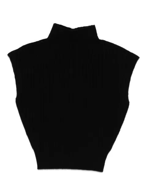 ribbed high-neck sleeveless top by RICK OWENS