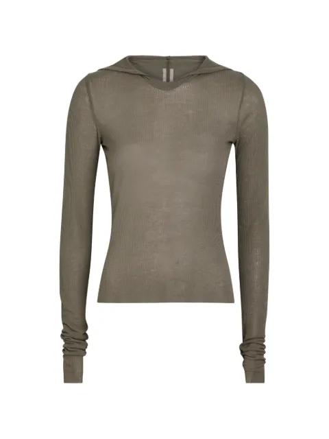 ribbed-knit hoodie by RICK OWENS