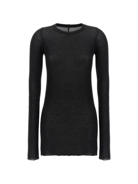ribbed-knit raw-cut T-shirt by RICK OWENS