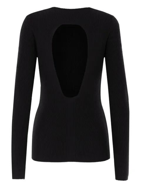 ribbed open-back top by RICK OWENS