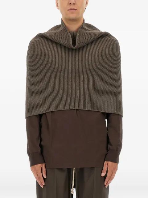 ribbed scarf by RICK OWENS