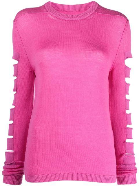 ribbed-trim cut-out jumper by RICK OWENS