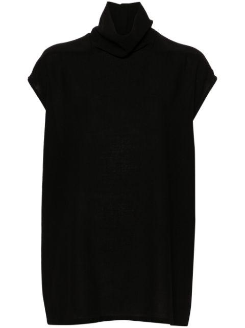 roll neck crepe top by RICK OWENS
