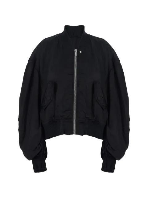 ruched bomber jacket by RICK OWENS
