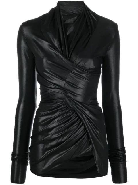 ruched long-sleeved top by RICK OWENS