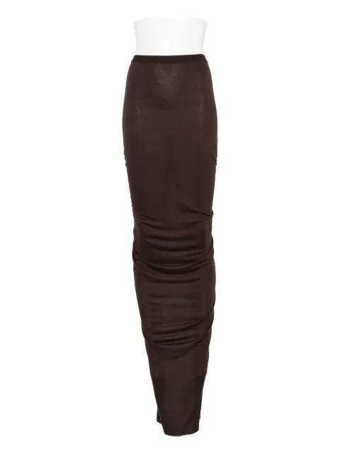 ruched midi skirt by RICK OWENS