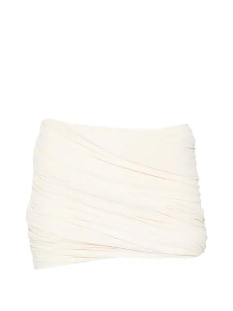 ruched mini fitted skirt by RICK OWENS