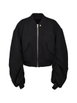 ruched-sleeve bomber jacket by RICK OWENS ruched-sleeve bomber jacket by RICK OWENS
