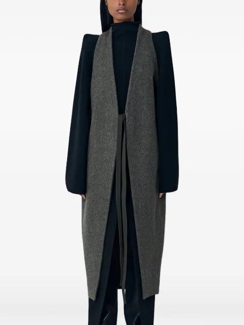 self-tie sleeveless coat by RICK OWENS