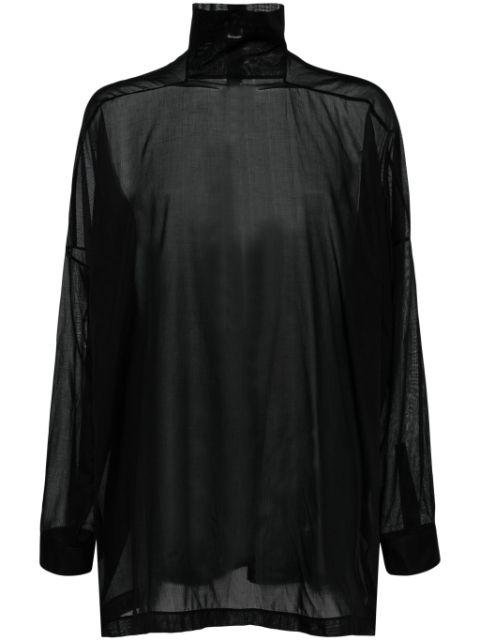 semi-sheer high-neck cotton top by RICK OWENS