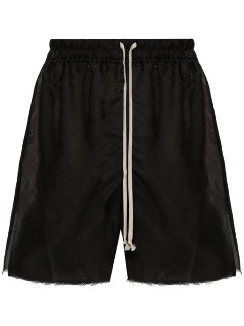 semi-sheer silk blend shorts by RICK OWENS