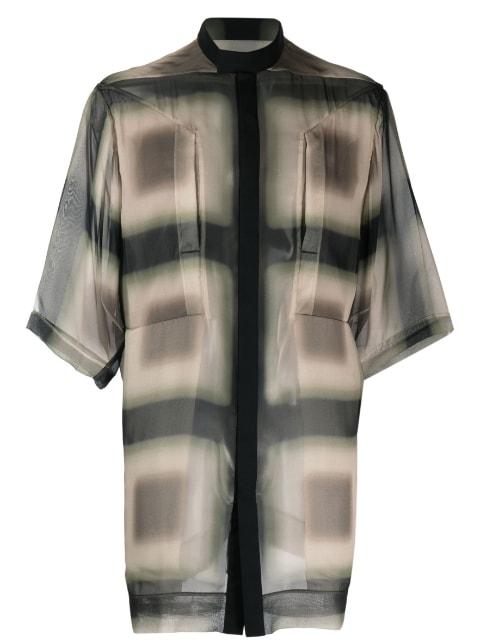 semi-sheer silk shirt by RICK OWENS