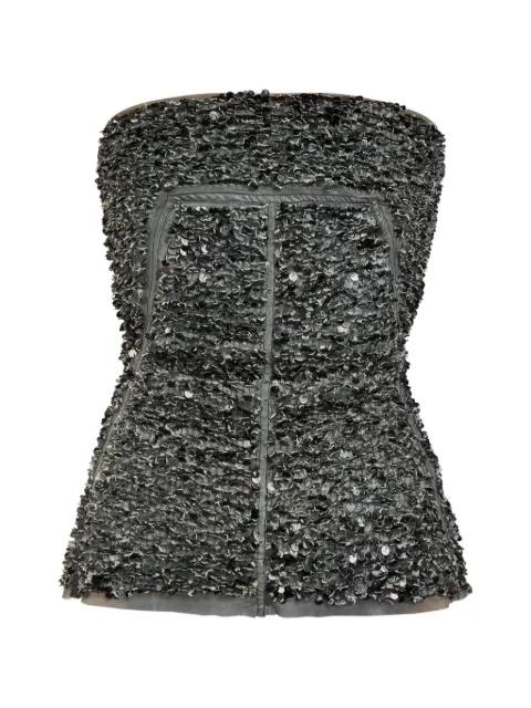 sequin-embellished strapless top by RICK OWENS