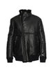 shearling-trimmed asymmetric-zip jacket by RICK OWENS