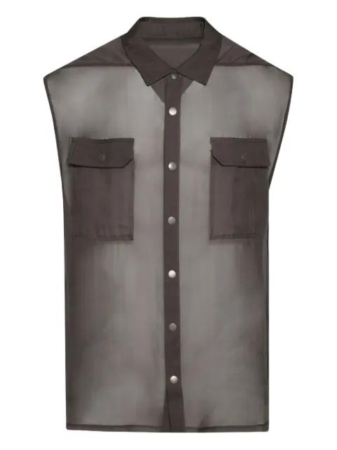 sheer sleeveless shirt by RICK OWENS