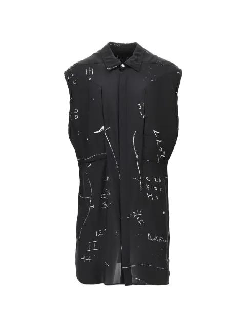 sleeveless printed shirt by RICK OWENS