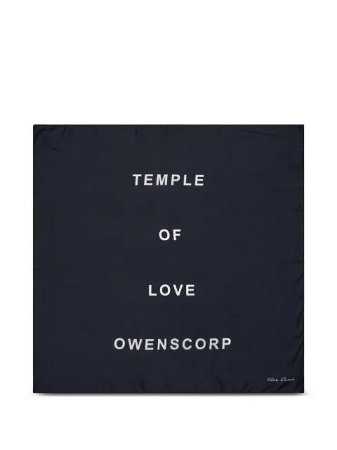 slogan-print scarf by RICK OWENS