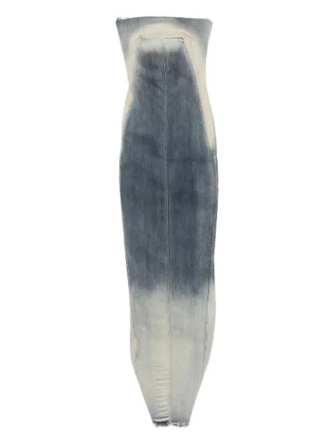 strapless denim dress by RICK OWENS