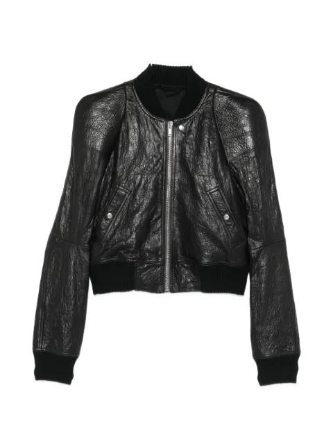 structured-shoulder leather jacket by RICK OWENS