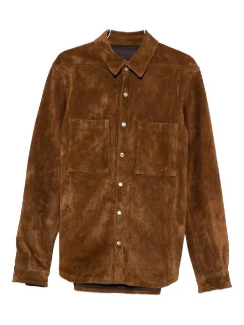 suede shirt jacket by RICK OWENS