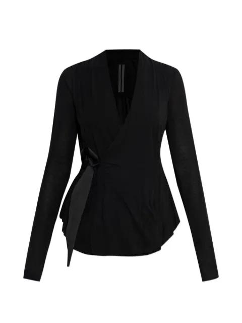 tie-front long-sleeve cardigan by RICK OWENS