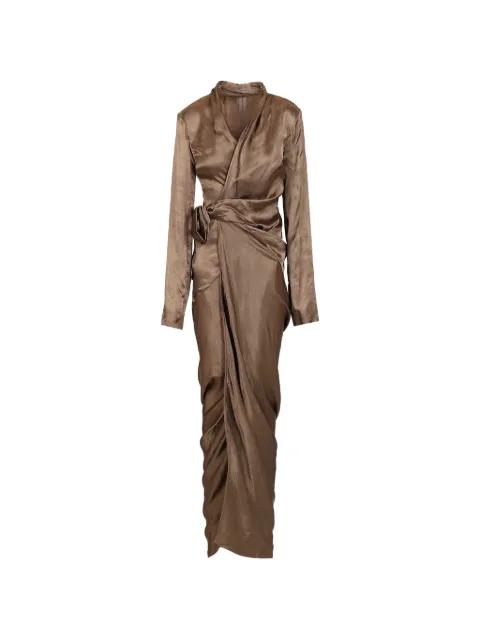 tie long-sleeve maxi dress by RICK OWENS