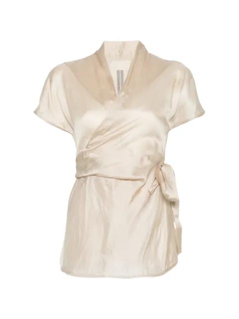 tie-waist V-neck blouse by RICK OWENS