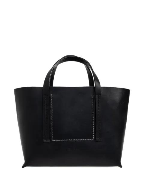 topstitch leather tote bag by RICK OWENS