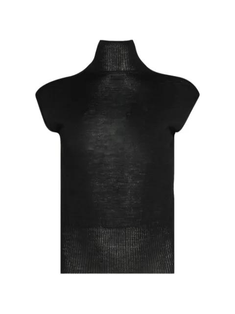 turtleneck knitted vest by RICK OWENS