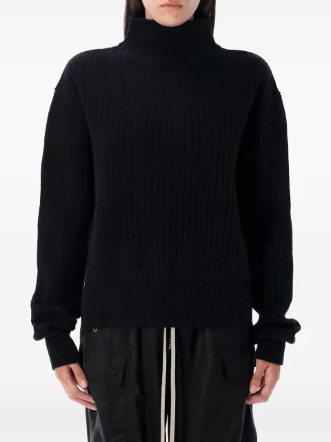 turtleneck ribbed sweater by RICK OWENS