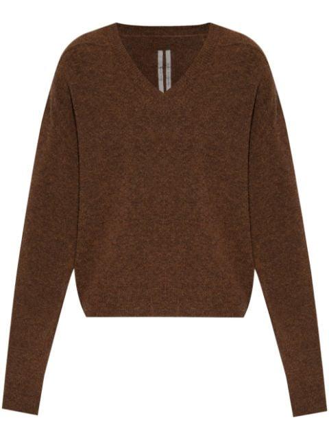 v-neck long sleeve jumper by RICK OWENS