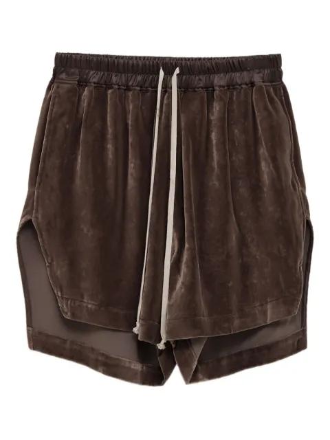 velvet side-split shorts by RICK OWENS