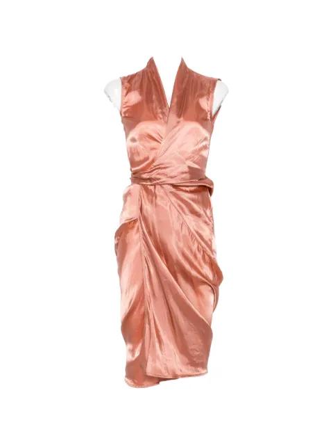 wrap sleeveless midi dress by RICK OWENS
