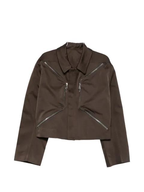zip cropped jacket by RICK OWENS