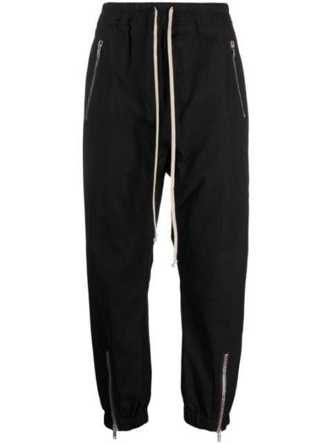 zip-detail drawstring jersey joggers by RICK OWENS