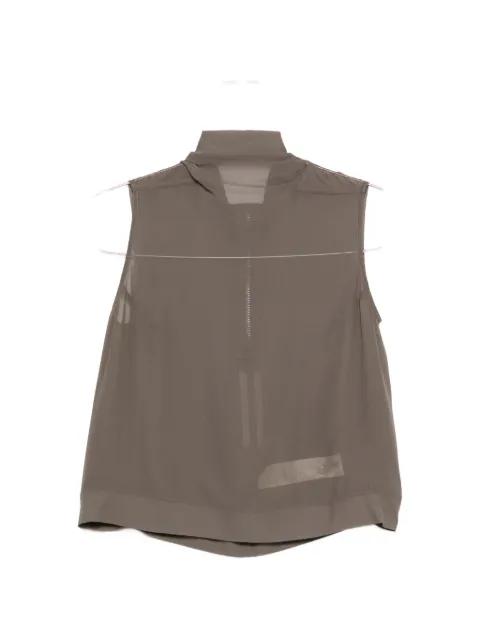 zip-fastening vest by RICK OWENS