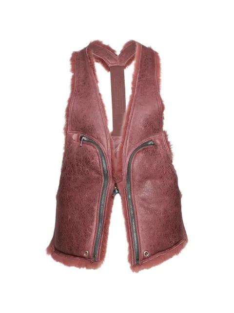zip shearling gilet by RICK OWENS