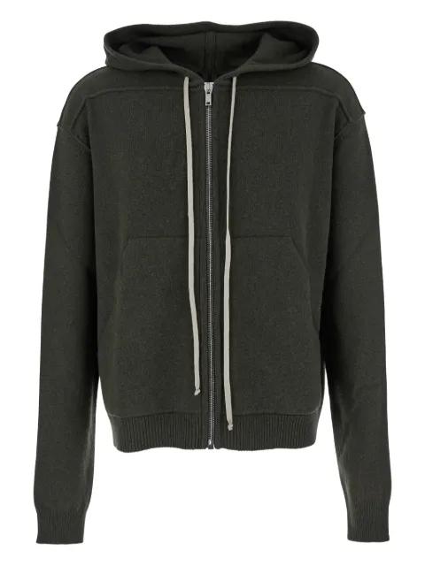 zip-up knit hoodie by RICK OWENS