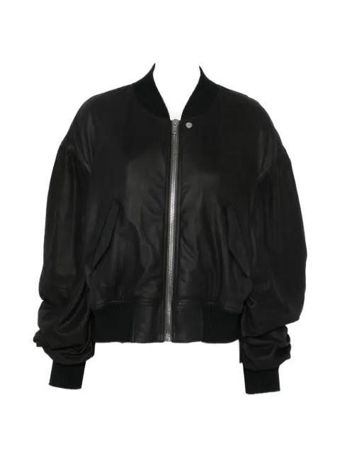 zip-up leather bomber jacket by RICK OWENS