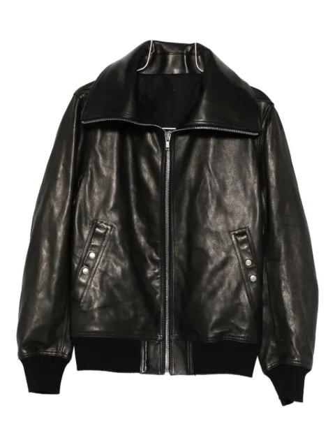 zip-up leather jacket by RICK OWENS
