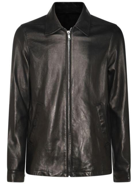 zip-up leather jacket by RICK OWENS