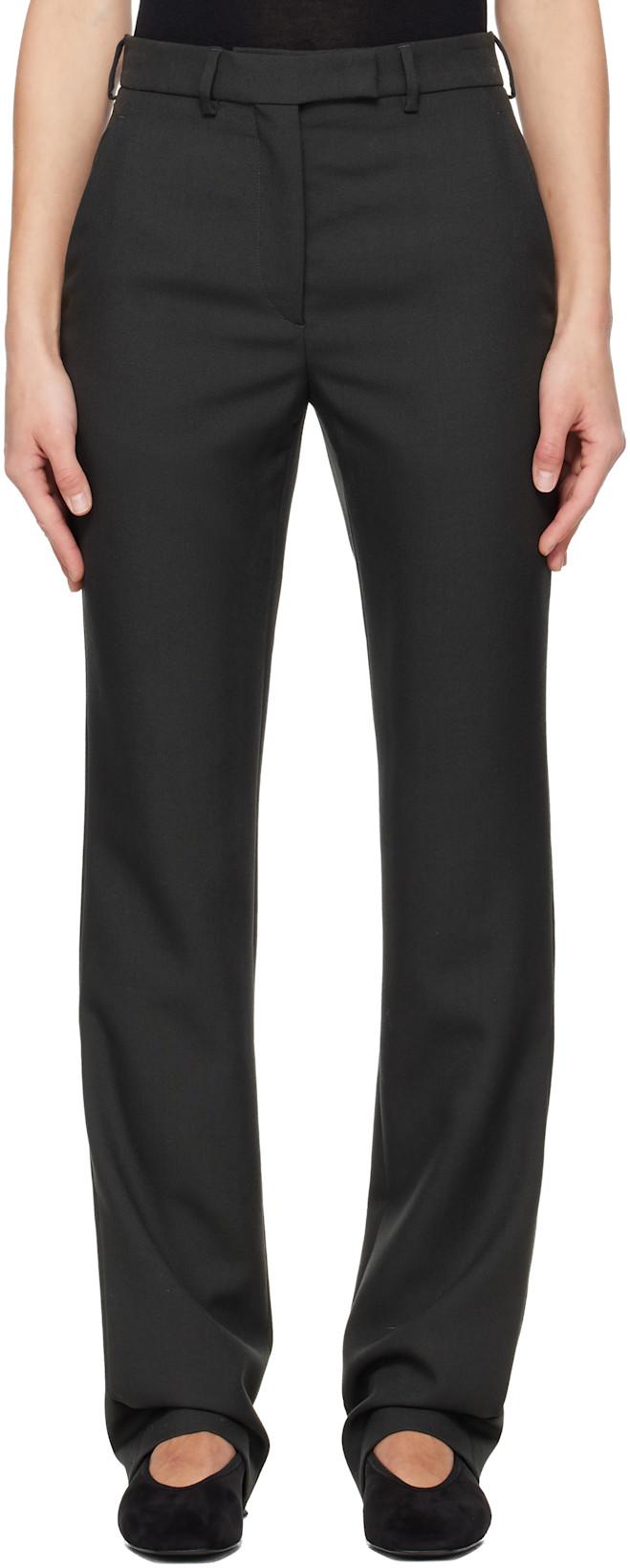 Black Fitted Trousers by RIER