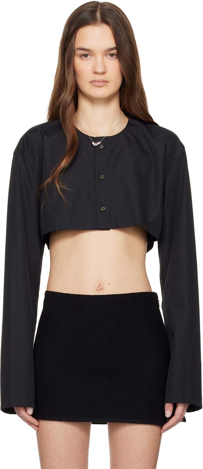 Black Mini Shirt by RIER