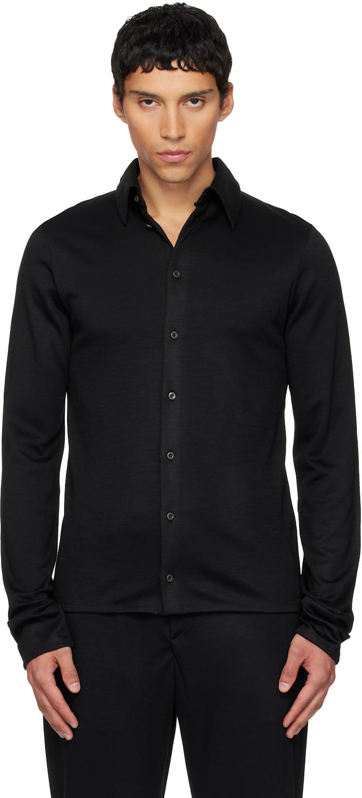 Black Polar Shirt by RIER