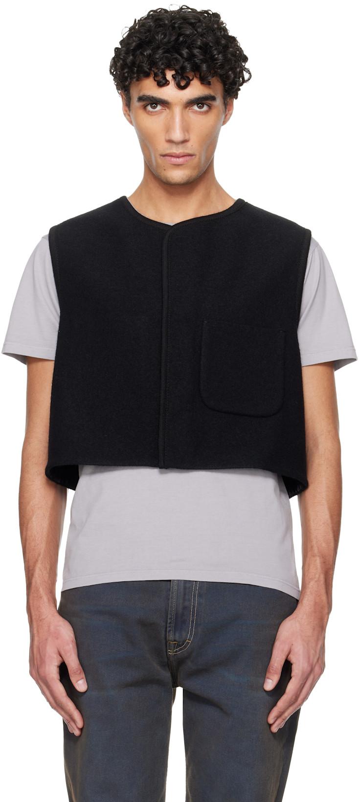 Black Walker Gilet Utility Vest by RIER