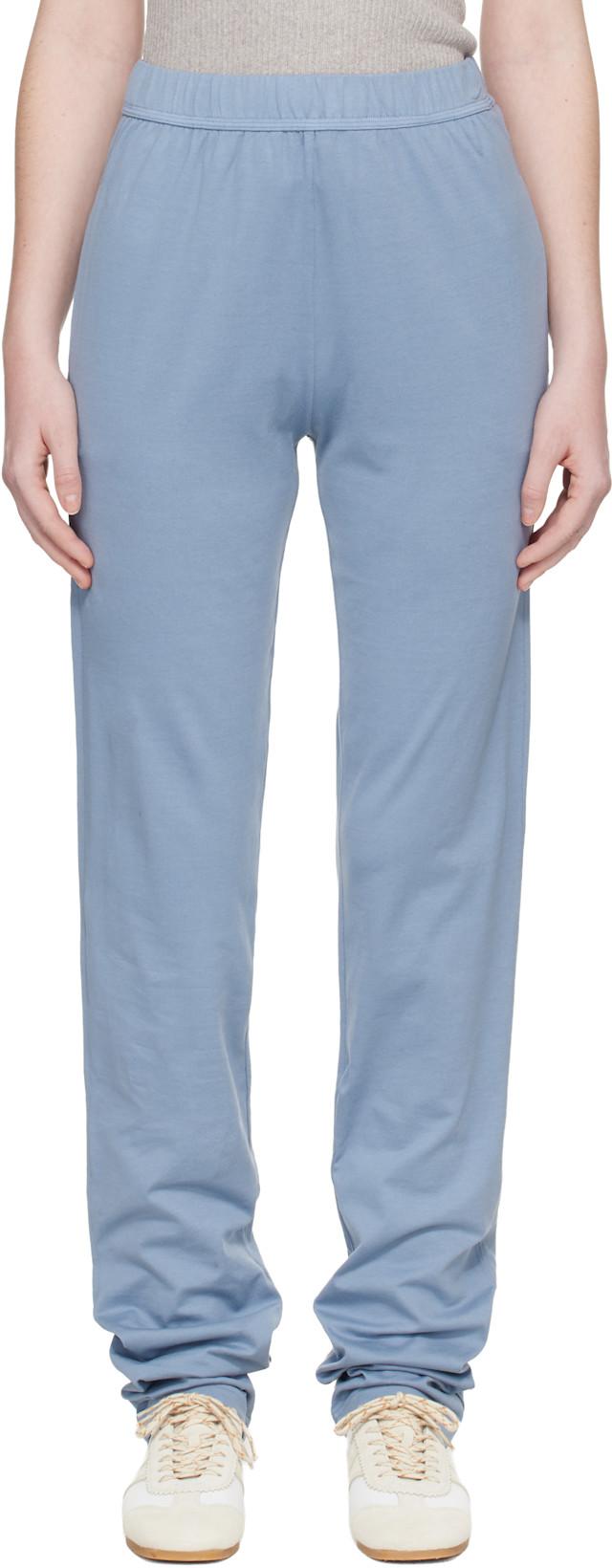 Blue Jersey Cotton Trousers by RIER
