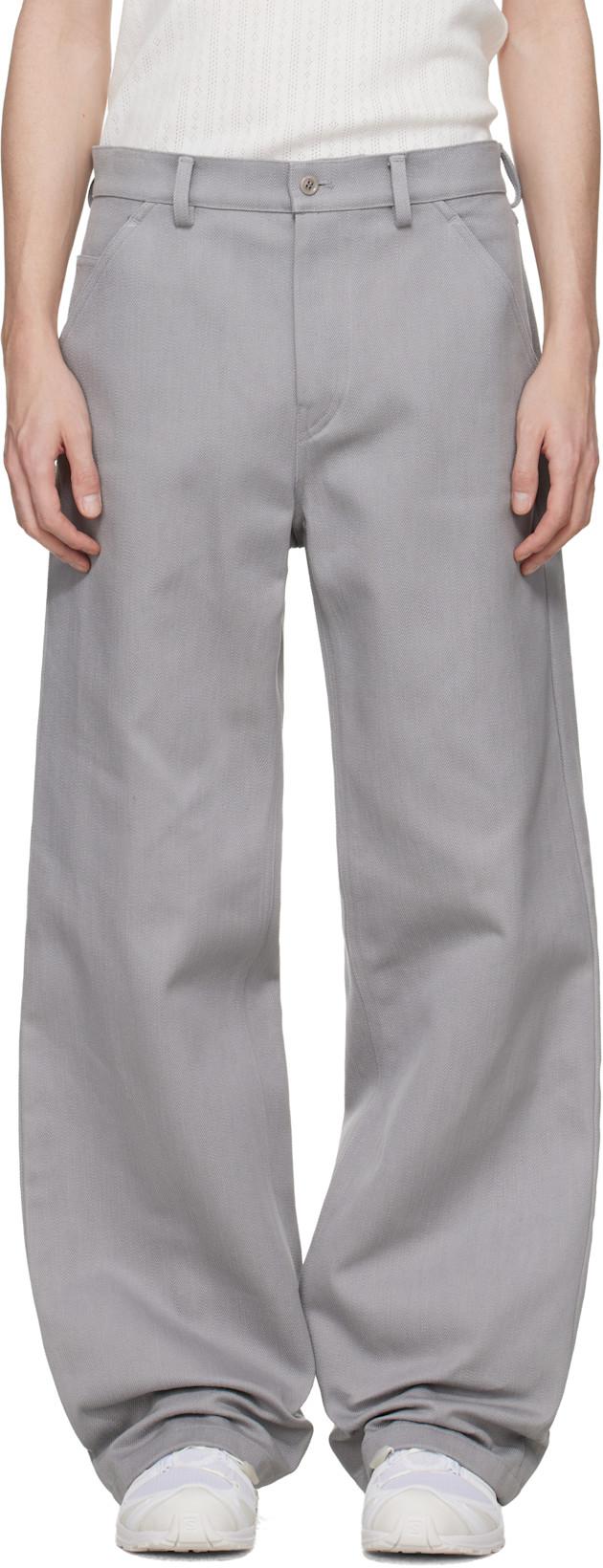 Gray Antique Gabardine Trousers by RIER
