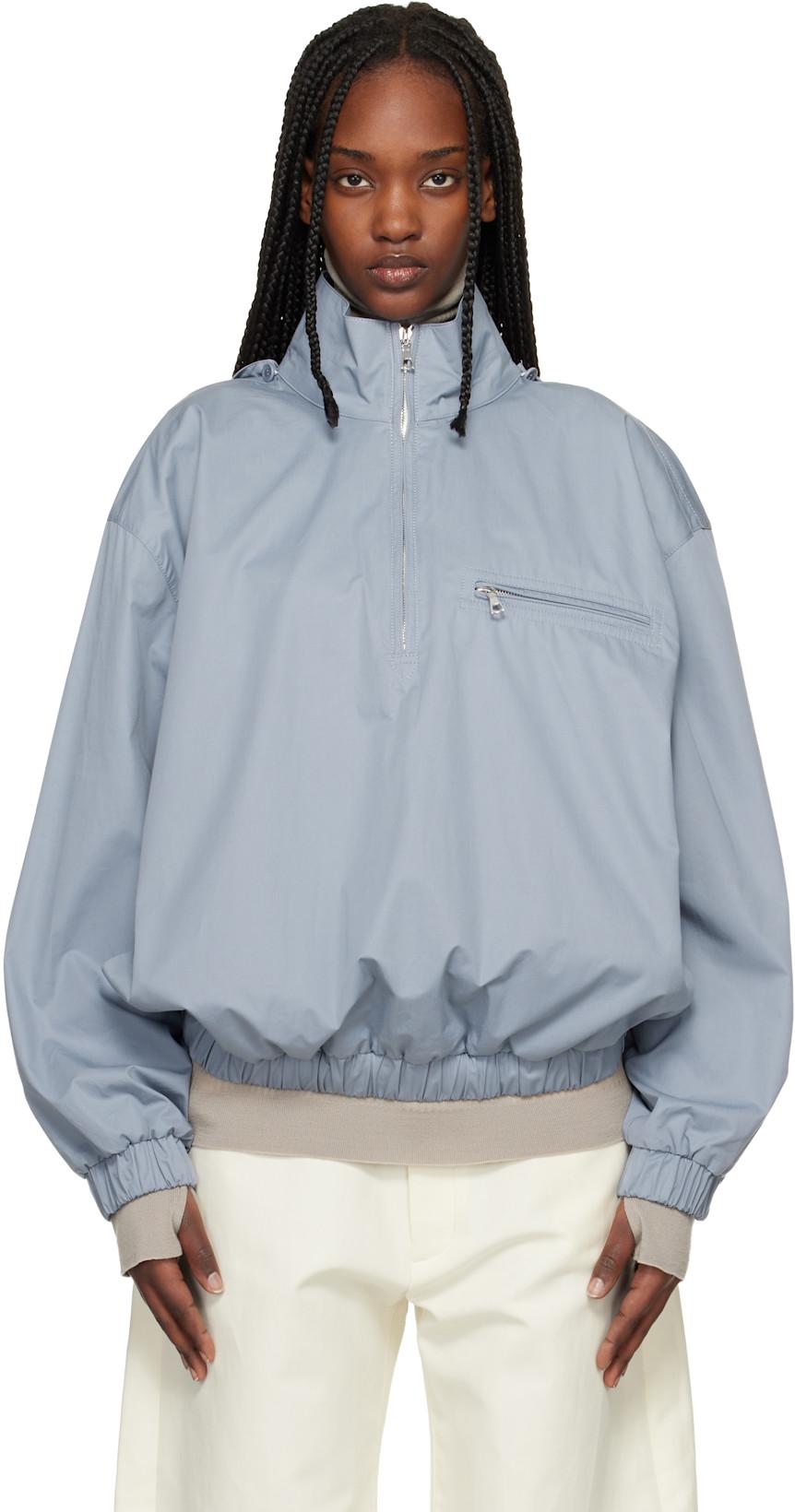 Gray Cotton Suit Avio Suit Windbreaker by RIER