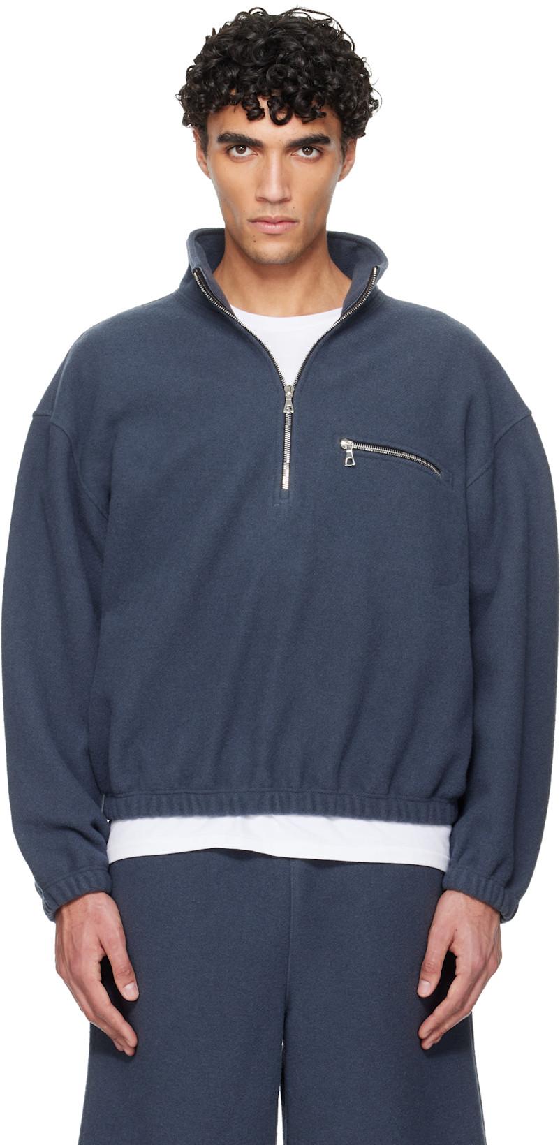 Gray Fleece Sweater by RIER